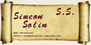 Simeon Solin vizit kartica